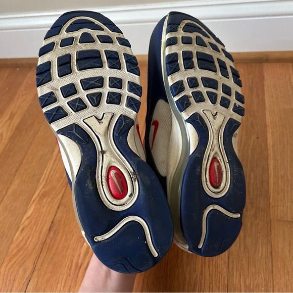 Nike Air Max 97 USA Red White Blue Patriotic Athletic Sneakers Men’s Size 10 - Picture 5 of 7